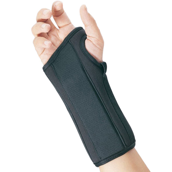 FLA Orthopedics ProLite Wrist Brace, 8", Contoured Elastic Foam, Right Hand, Black, Medium, 6-1/2 to 7-1/2 Inch Wrist