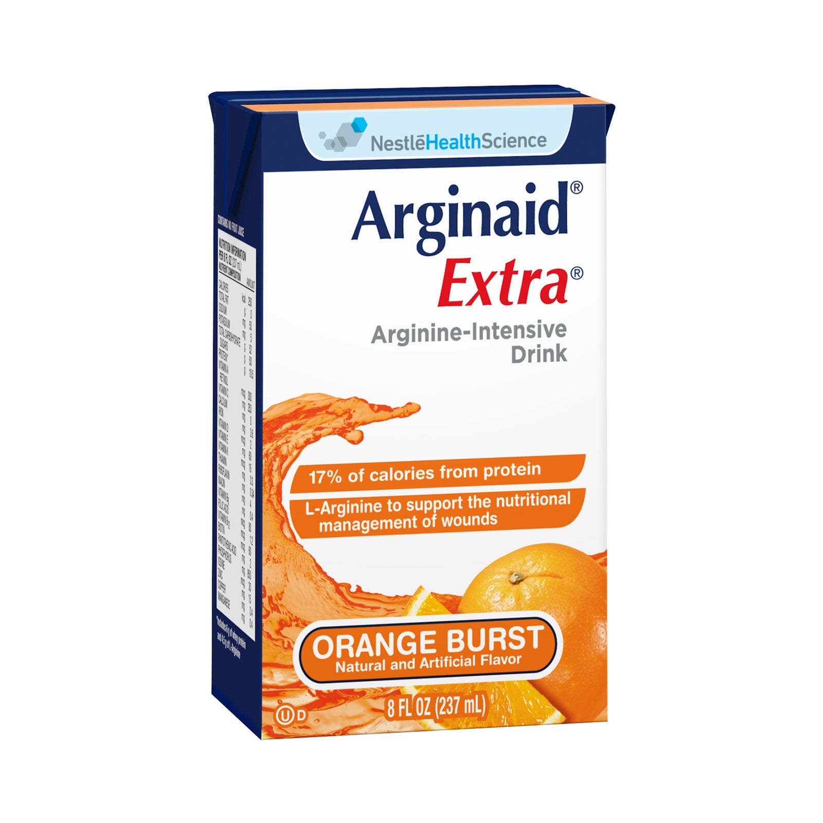 Arginaid Extra® Orange Arginine Supplement, 8 oz. Tetra Brik, 27 per Case