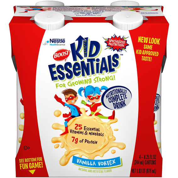 Boost® Kid Essentials™ Vanilla Pediatric Oral Supplement, 8.25 oz. Carton, 16 per Case